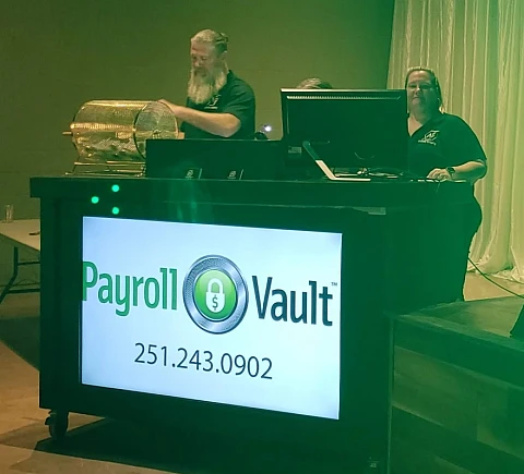 An Anders Events sponsor screen at a client event.